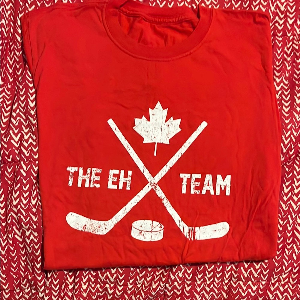 Red Canada 'The Eh Team' Hockey T-Shirt